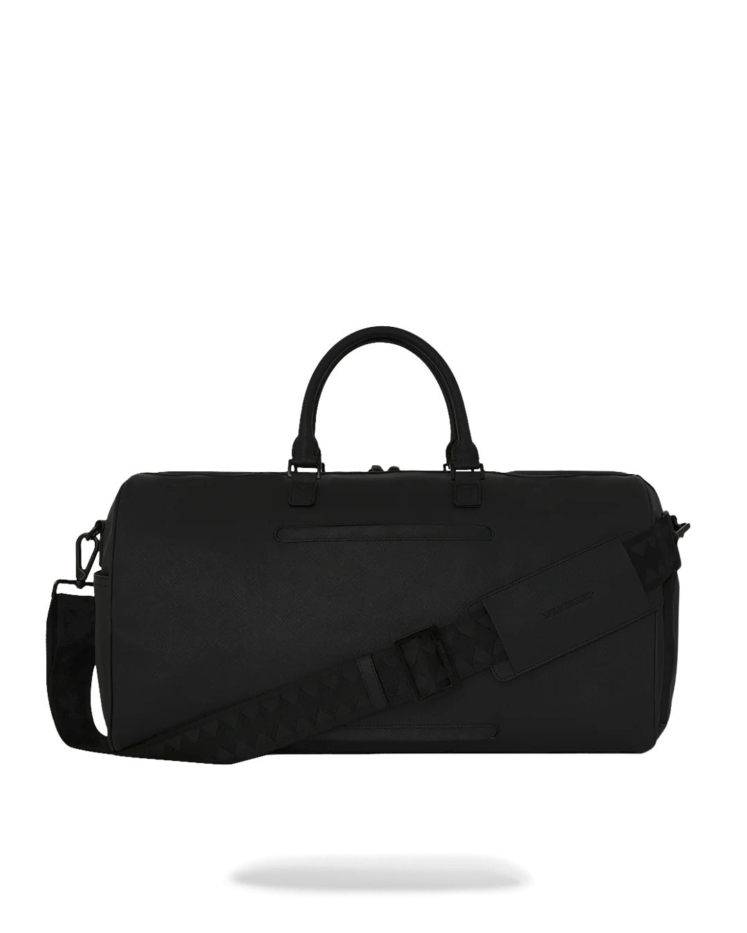 BLACKED OUT EMBOSSED GOLD TOOTH DUFFLE