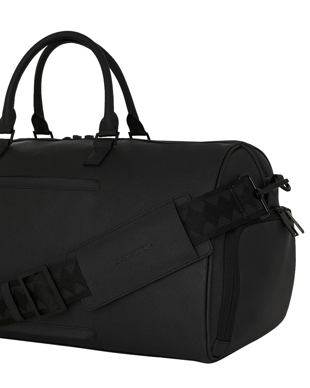 BLACKED OUT EMBOSSED GOLD TOOTH DUFFLE