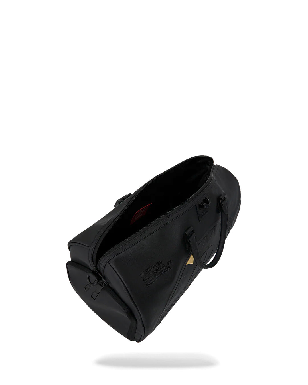 BLACKED OUT EMBOSSED GOLD TOOTH DUFFLE