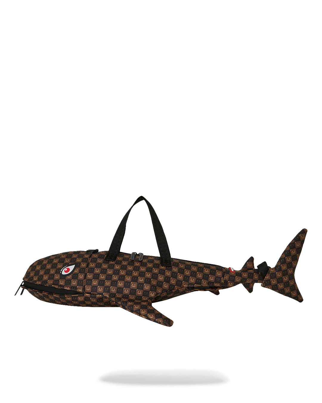 SHARKS IN PARIS WTF BUBBLE BROWN CHECK SHARK DUFFLE