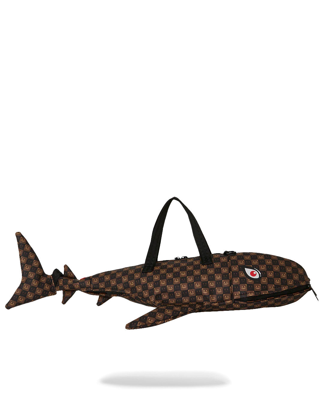 SHARKS IN PARIS WTF BUBBLE BROWN CHECK SHARK DUFFLE