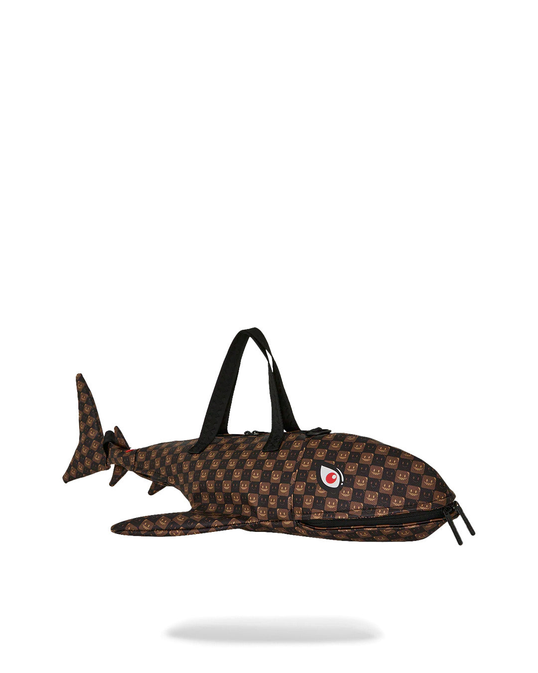 SHARKS IN PARIS WTF BUBBLE BROWN CHECK SHARK DUFFLE