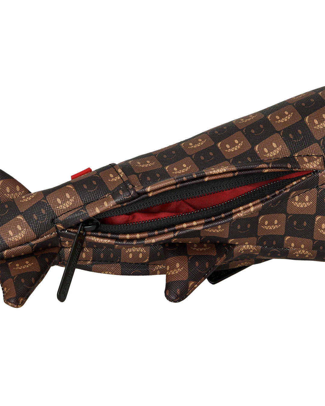 SHARKS IN PARIS WTF BUBBLE BROWN CHECK SHARK DUFFLE