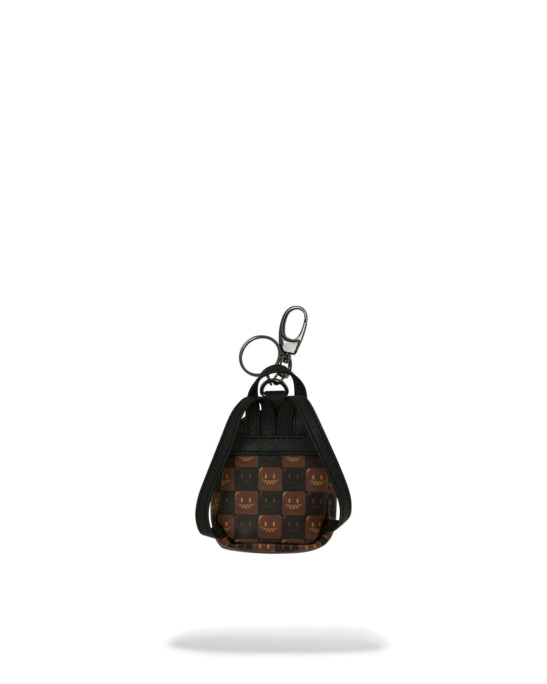 SHARKS IN PARIS WTF BUBBLE BROWN CHECK BACKPACK KEYCHAIN