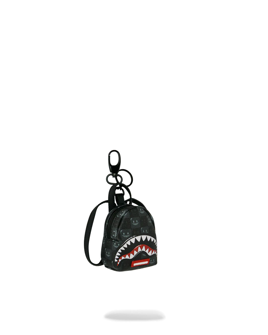 SHARKS IN PARIS WTF BUBBLY BLACK CHECK BACKPACK KEYCHAIN