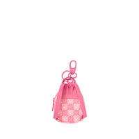 PINK NEW CHECK FACES BACKPACK KEYCHAIN