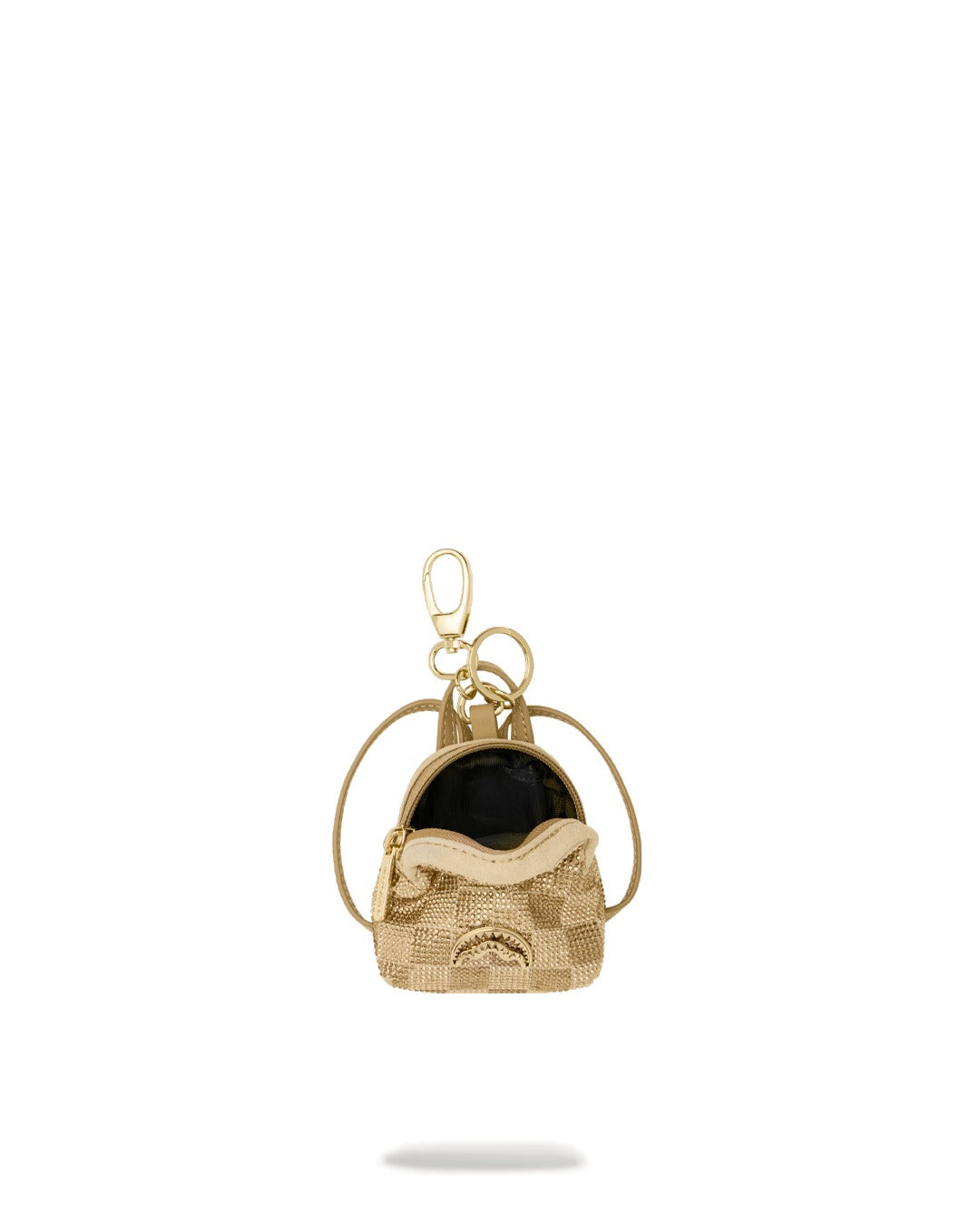2 TONE GOLD TRINITY BACKPACK KEYCHAIN