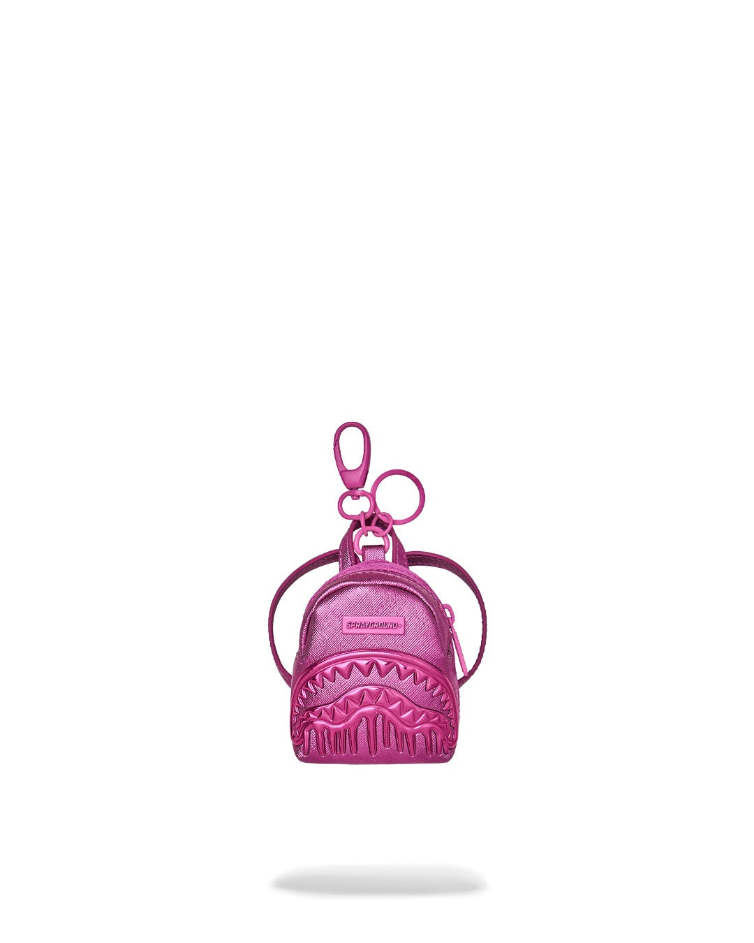 METALLIC PINK METALLIC DRIP BACKPACK KEYCHAIN