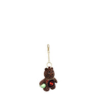 SIP WTF BUBBLY BROWN CHECK BEAR KEYCHAIN