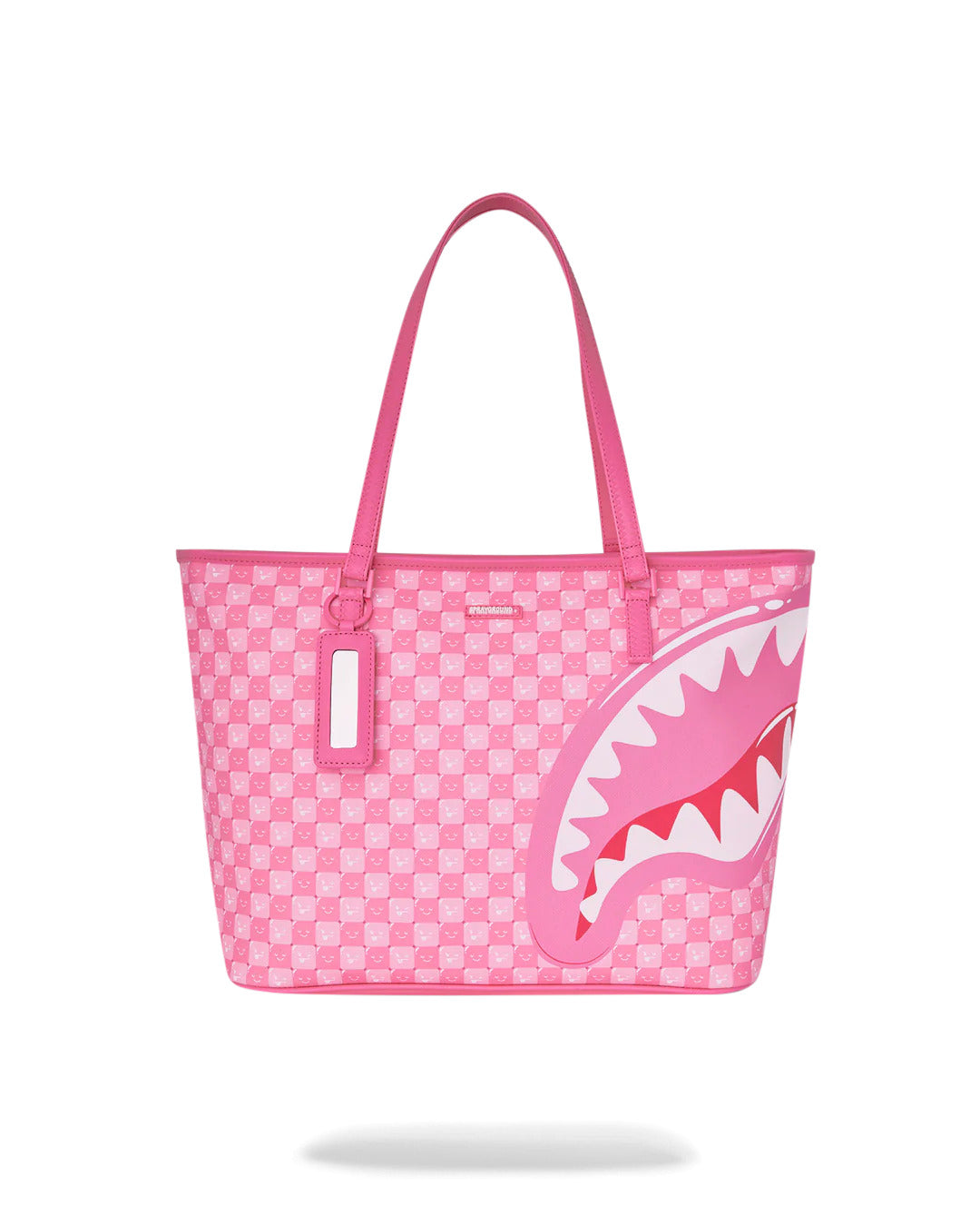PINK NEW CHECK FACES TOTE