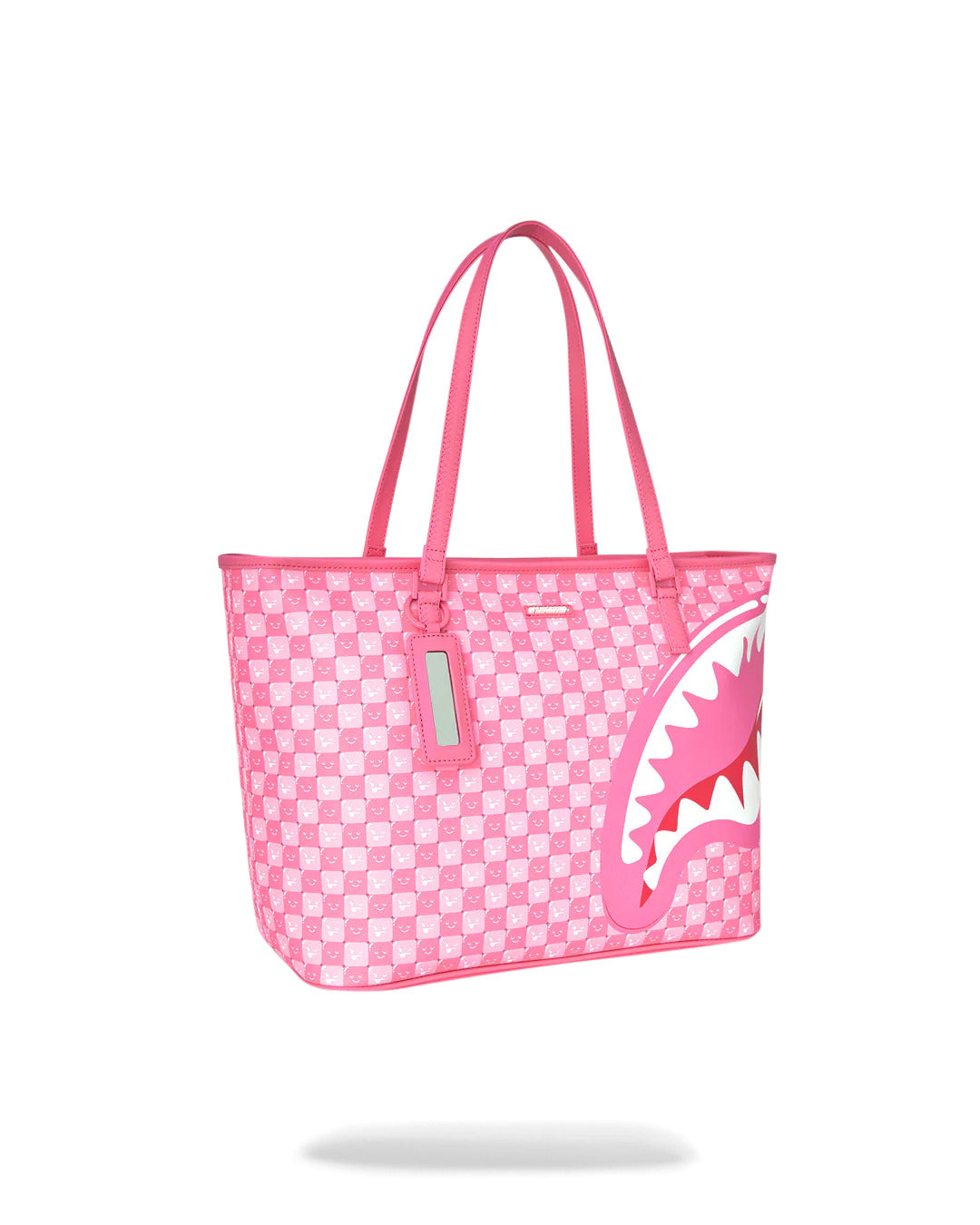 PINK NEW CHECK FACES TOTE