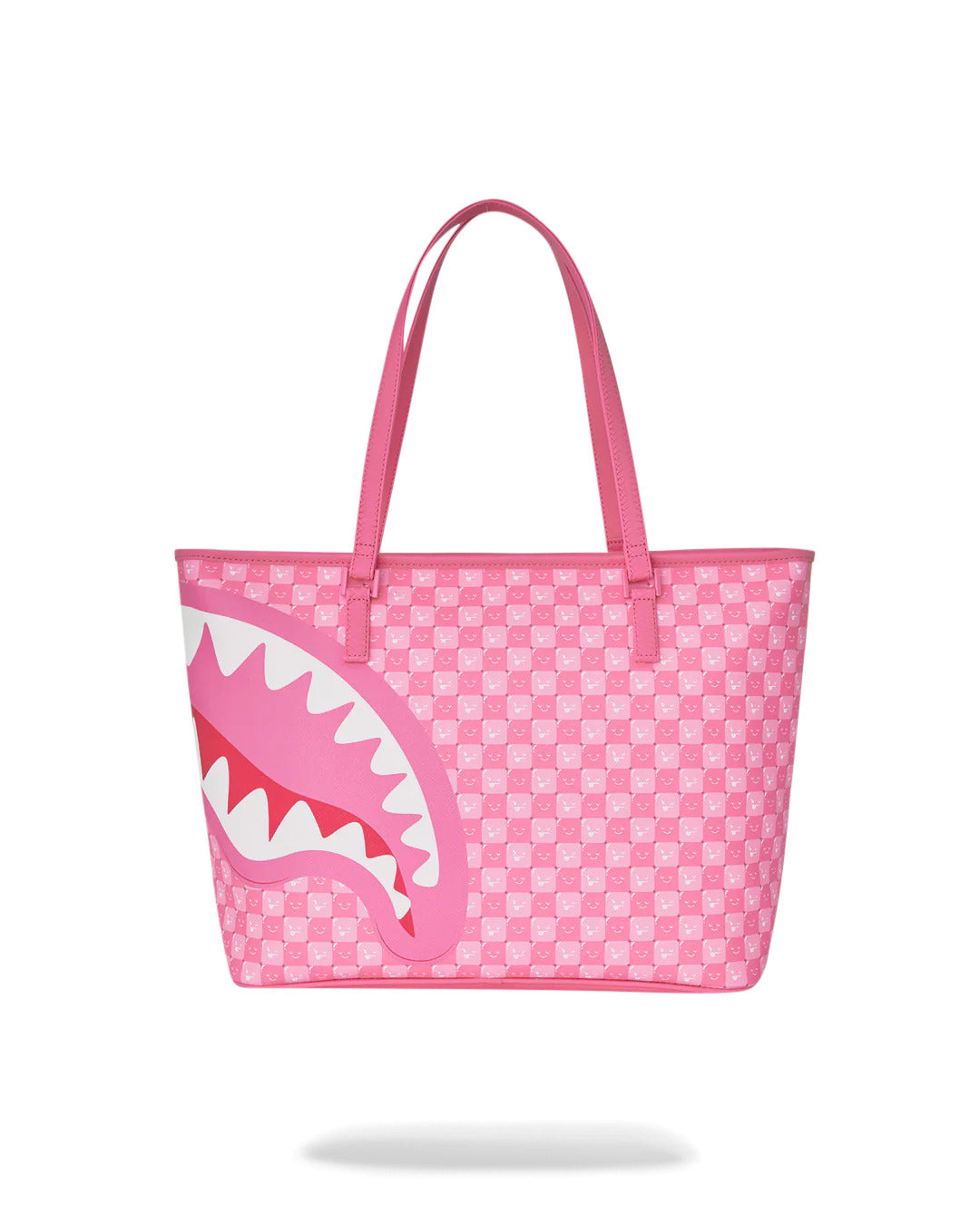 PINK NEW CHECK FACES TOTE