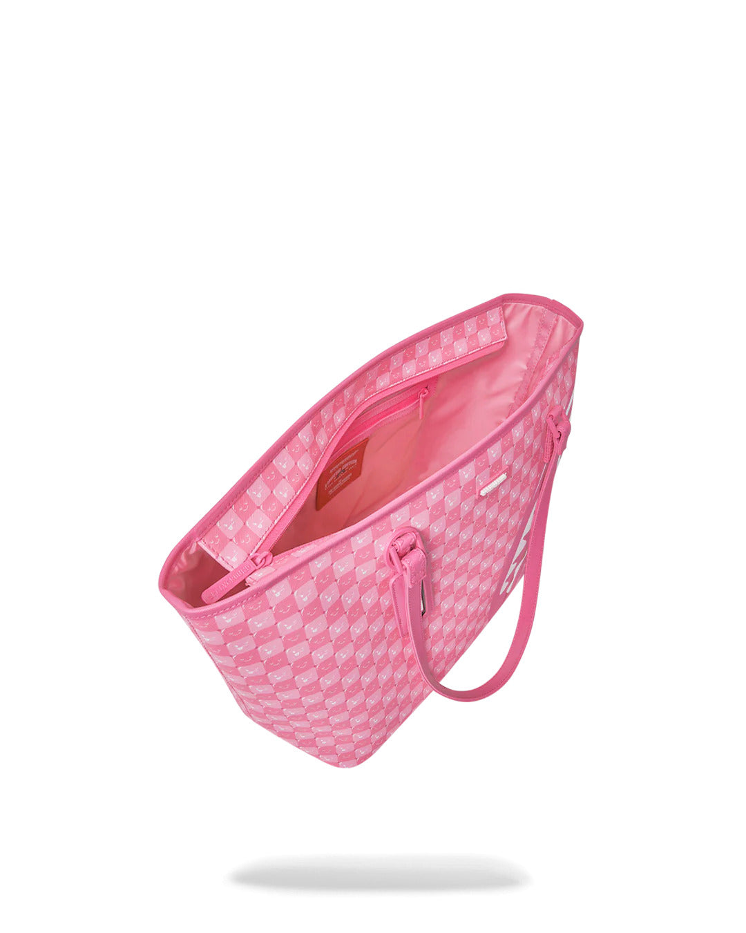 PINK NEW CHECK FACES TOTE