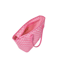PINK NEW CHECK FACES TOTE