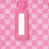 PINK NEW CHECK FACES TOTE