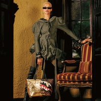 SHARKS IN PARIS GOLD DRIP TOTE