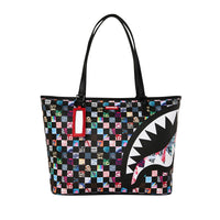 CRAZY CHECK TOTE
