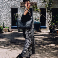 RAISED CHECK TOTE