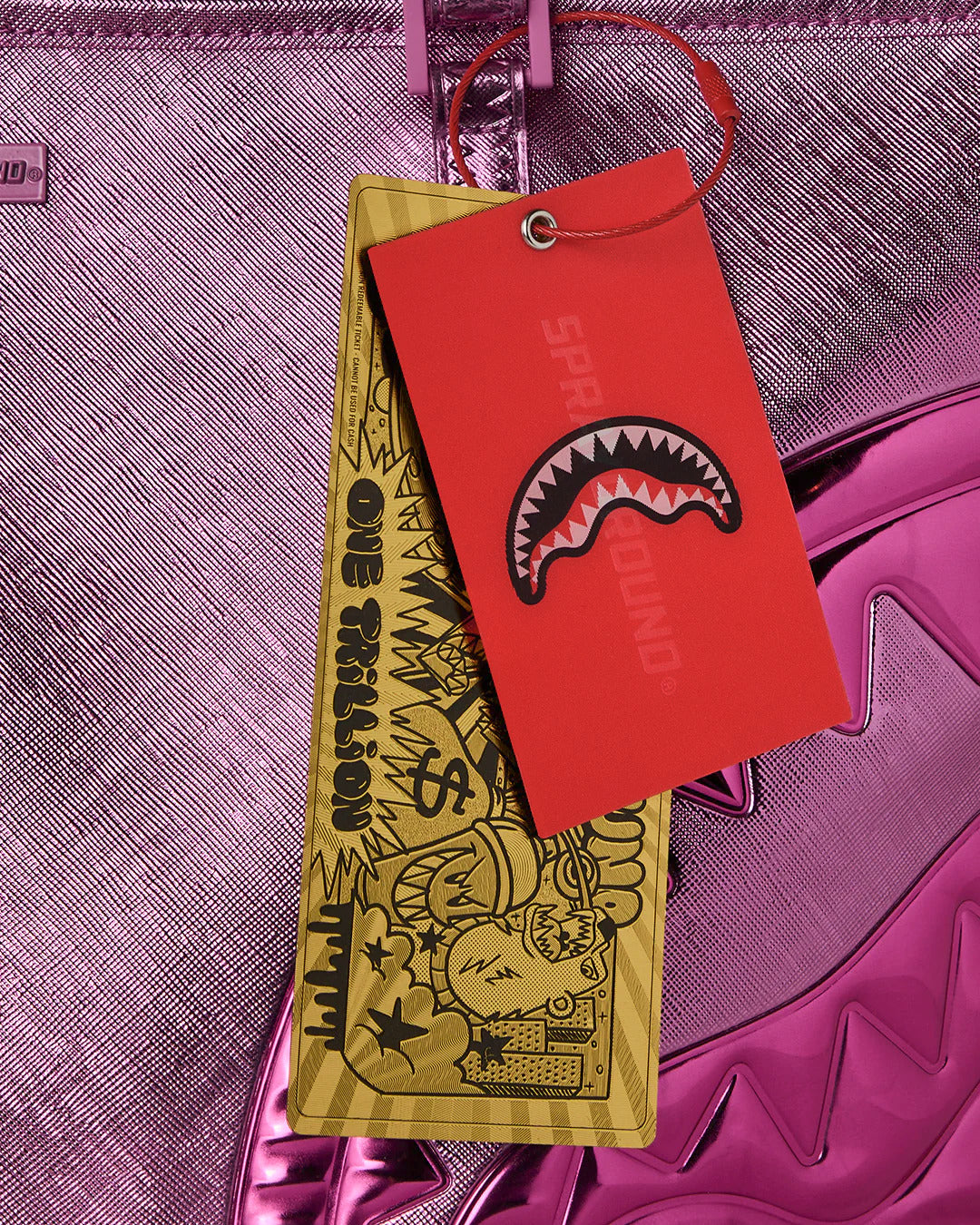 METALLIC PINK METALLIC DRIP TOTE