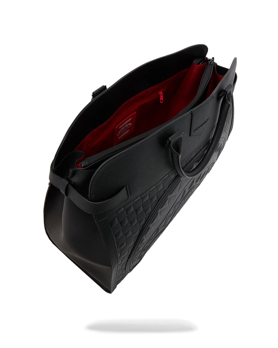 RAISED CHECK TRAVEL TOTE