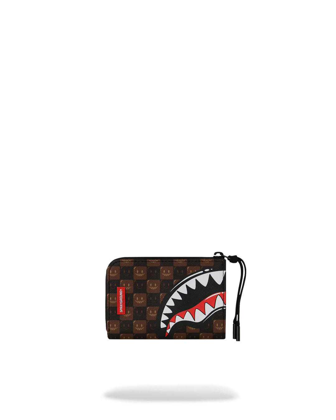 SHARKS IN PARIS WTF BUBBLE BROWN CHECK WALLET