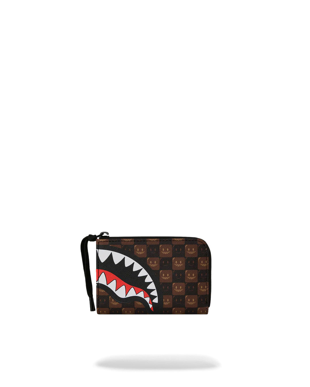 SHARKS IN PARIS WTF BUBBLE BROWN CHECK WALLET