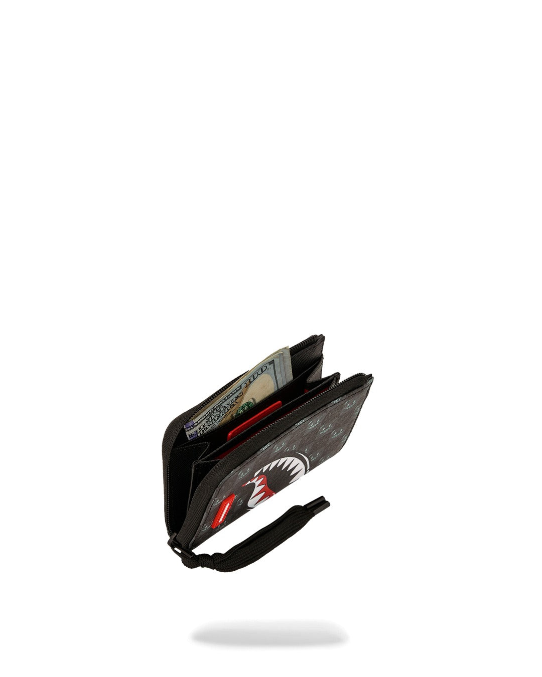 SHARKS IN PARIS WTF BUBBLY BLACK CHECK WALLET