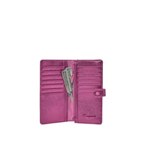 METALLIC PINK METALLIC DRIP SINGLE FOLD WALLET