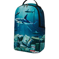 SHARK UNDER WATER WITH MONEY BACKPACK