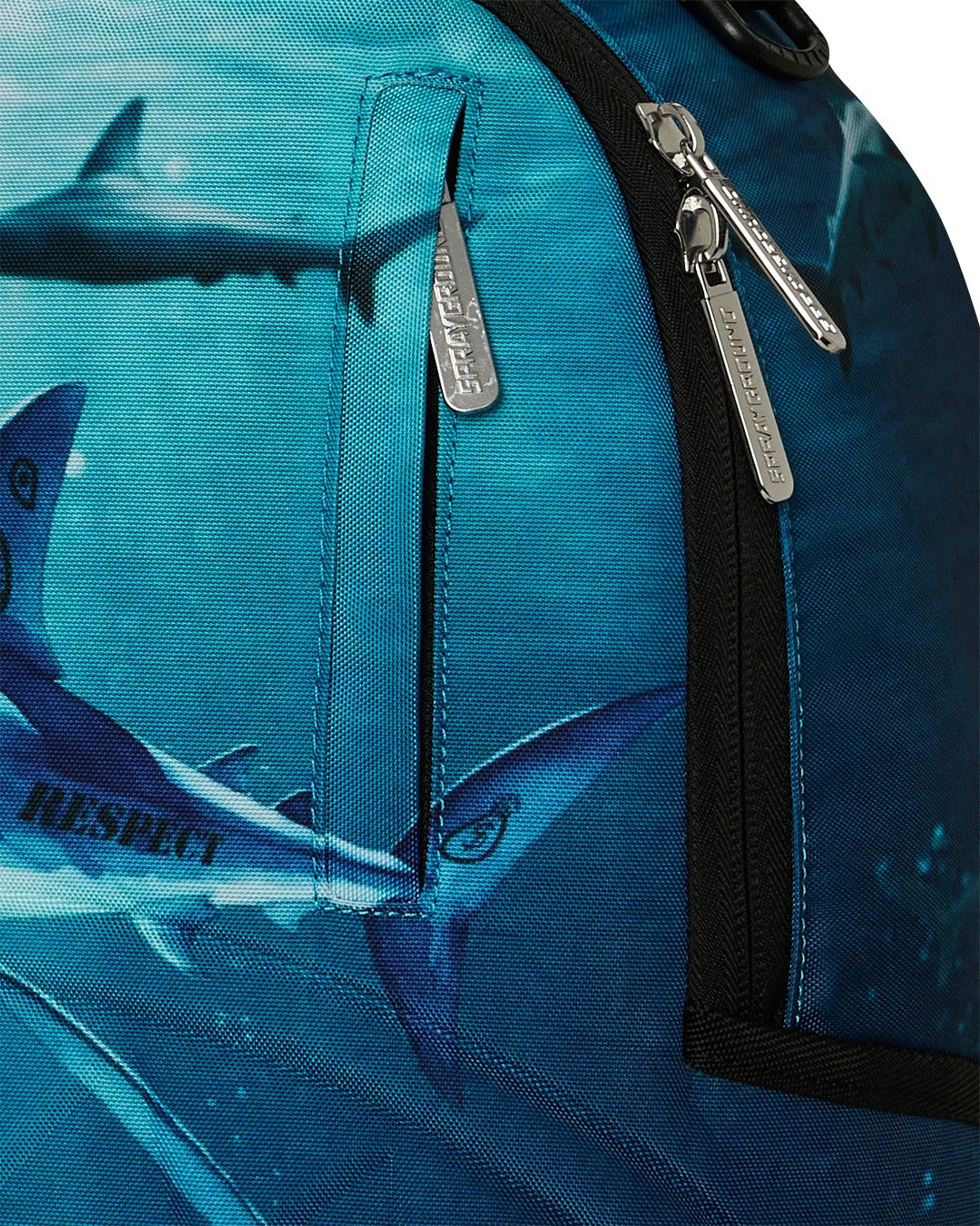 SHARK UNDER WATER WITH MONEY BACKPACK