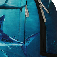 SHARK UNDER WATER WITH MONEY BACKPACK