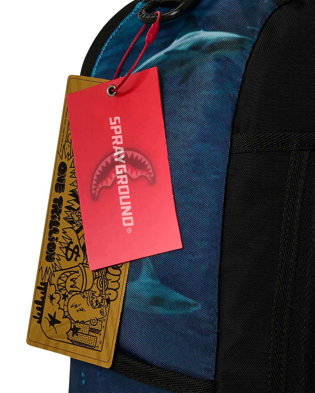 SHARK UNDER WATER WITH MONEY BACKPACK