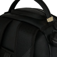 NYBG BLACK LEATHER FLOWERS BACKPACK
