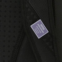 NYBG BLACK LEATHER FLOWERS BACKPACK