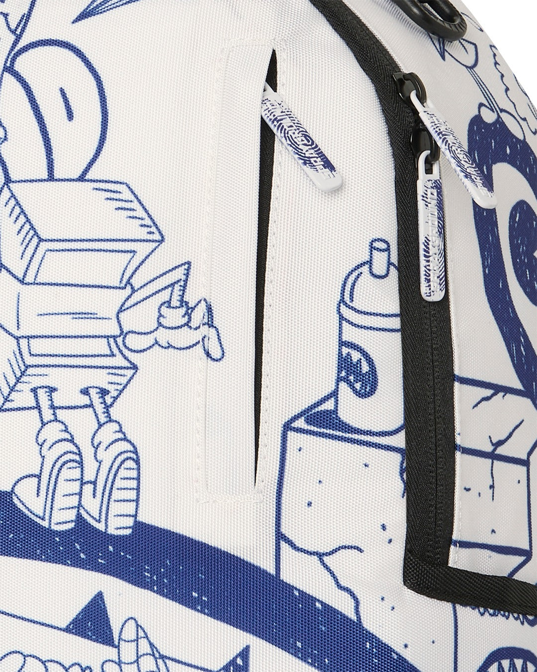 BLUE INK DOODLE BACKPACK
