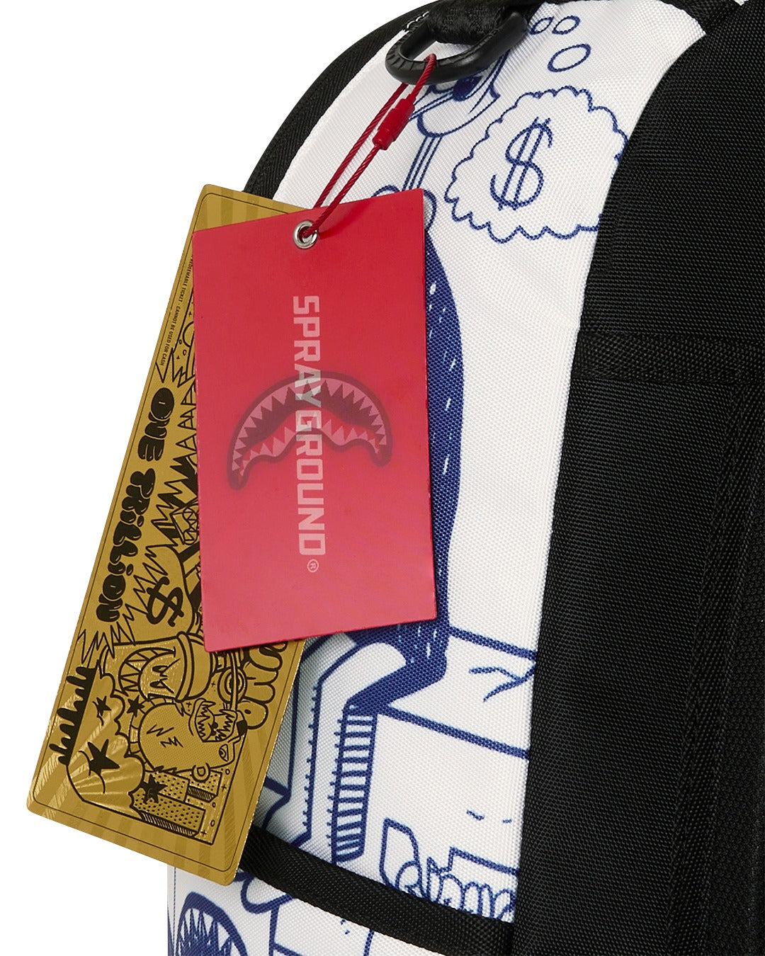 BLUE INK DOODLE BACKPACK
