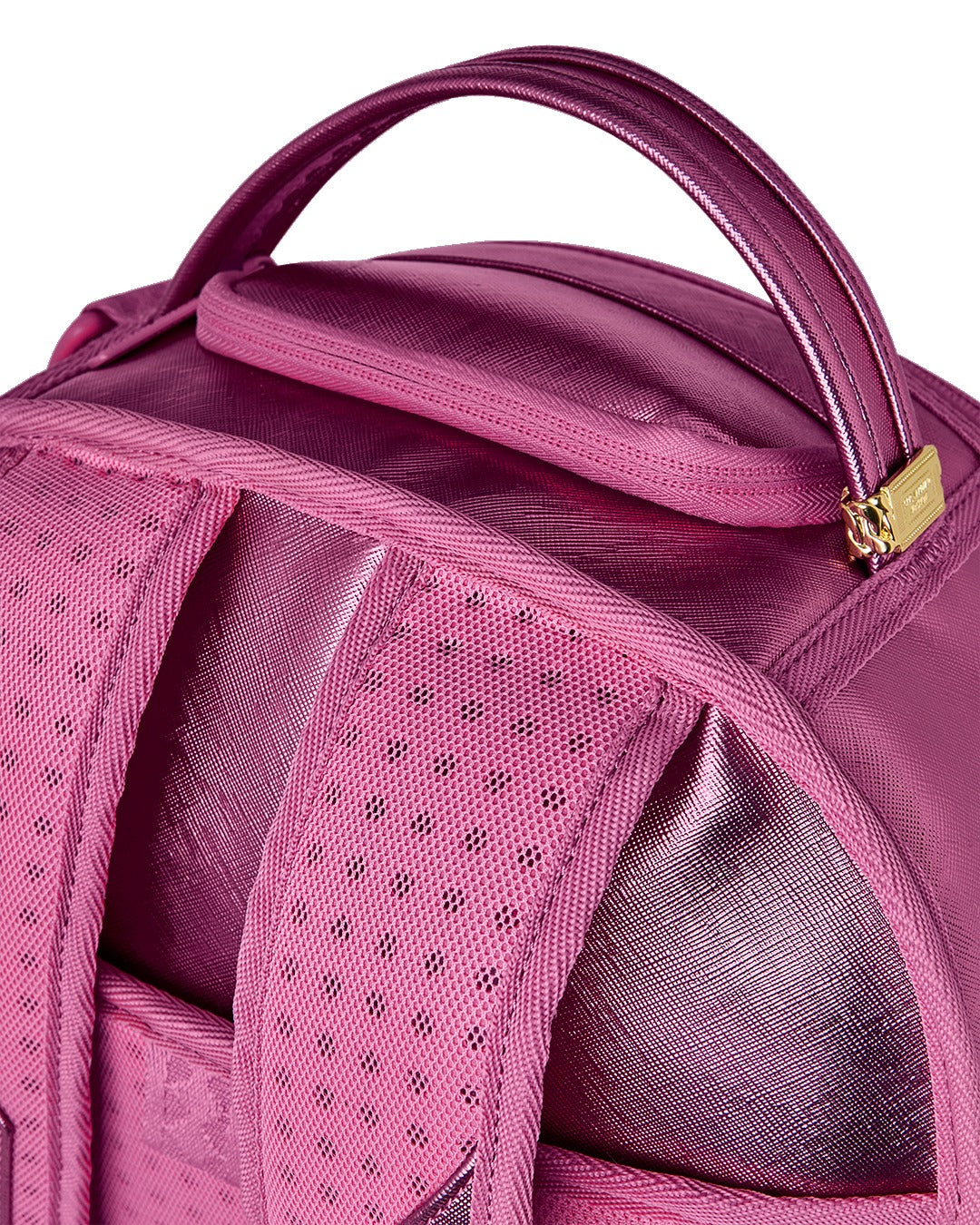 METALLIC PINK METALLIC DRIP BACKPACK