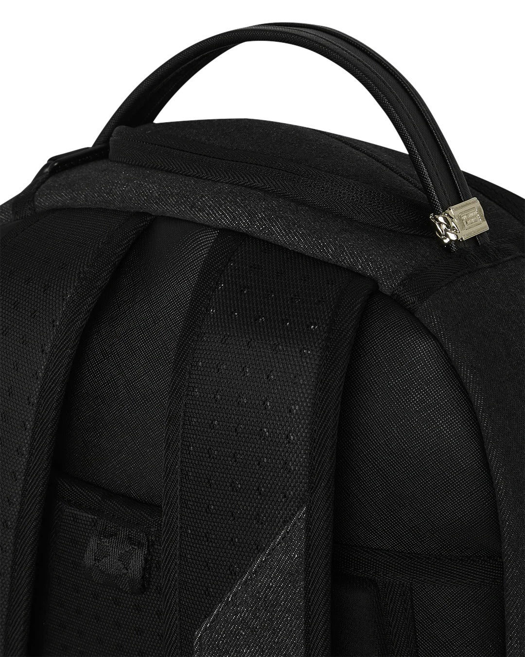 BLACK DENIM TEAR SHARK BACKPACK