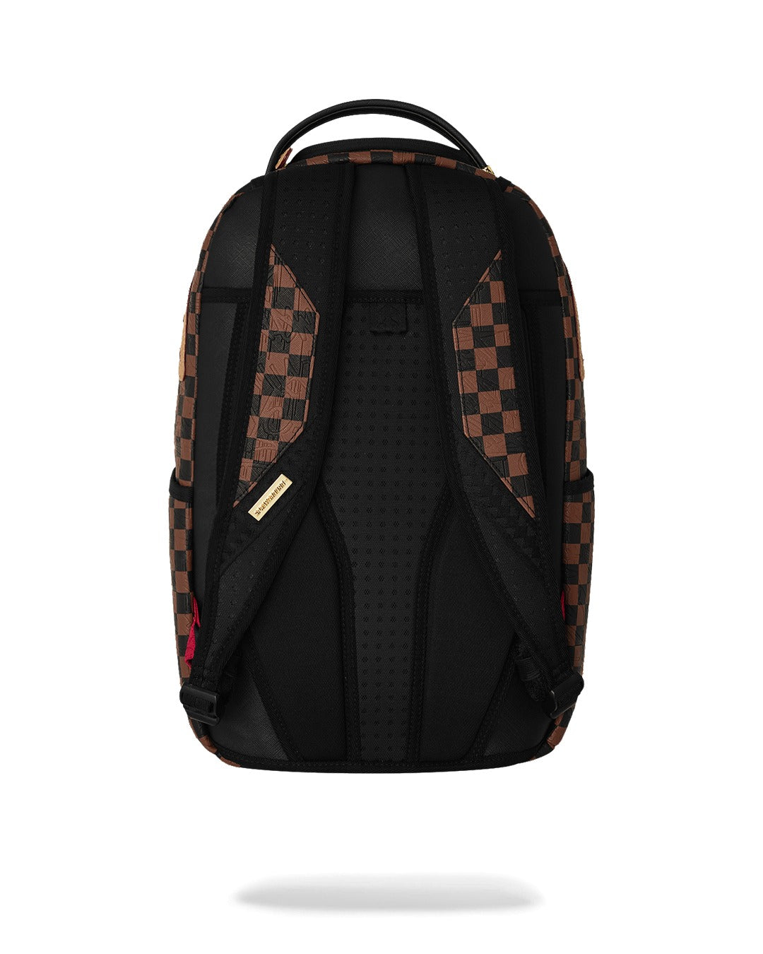 EMBOSSED CHECK BROWN BACKPACK