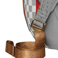 EMBOSSED CREAM CHECK BACKPACK