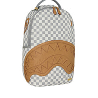 EMBOSSED CREAM CHECK BACKPACK