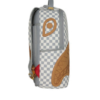 EMBOSSED CREAM CHECK BACKPACK
