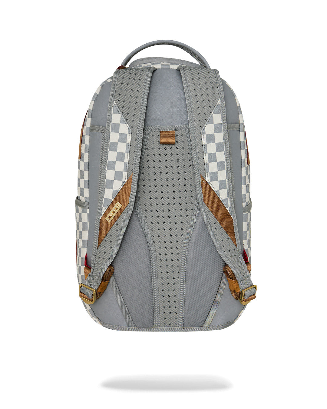 EMBOSSED CREAM CHECK BACKPACK