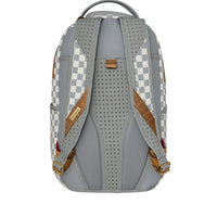 EMBOSSED CREAM CHECK BACKPACK