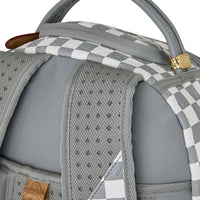 EMBOSSED CREAM CHECK BACKPACK