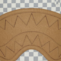 EMBOSSED CREAM CHECK BACKPACK