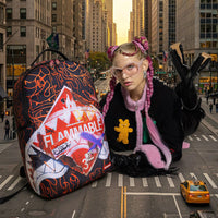 FLAMMABLE SIGN BACKPACK