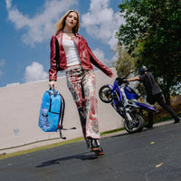 MONEY BOYS COLOR BLOCK DOODLE BACKPACK