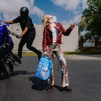 MONEY BOYS COLOR BLOCK DOODLE BACKPACK