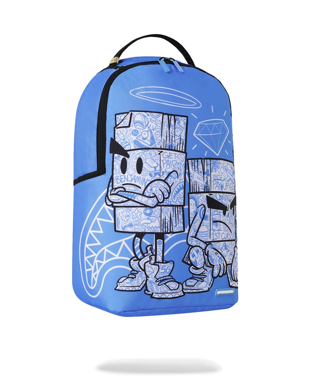 MONEY BOYS COLOR BLOCK DOODLE BACKPACK